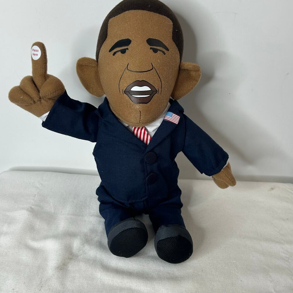 Big Mouth Toys Barack Obama Talking Plush Doll Fart Joke Sound Political Novelty